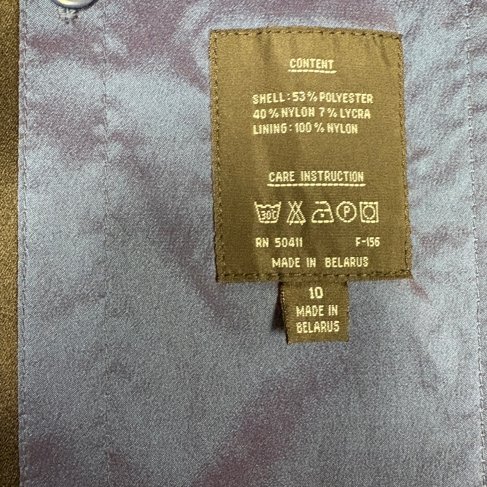 Women's Unique Metallic Blue Rainy Day Trench Coat -Size 10-Vintage 90s - Picture 8 of 12